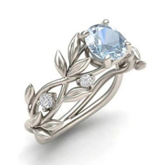 NWT CZ Leaf Vine Forest Nymph Statement Ring - Picture 4 of 7
